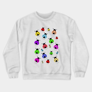 COLORFUL Ladybug Scatter Crewneck Sweatshirt